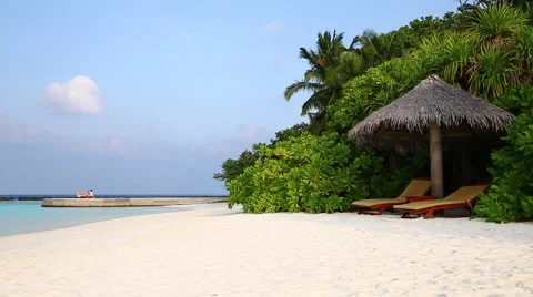 Beautiful Tropical Beach Stock Footage 43736827