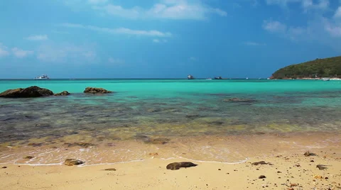 Beautiful Tropical Beach Stock Footage 56280858