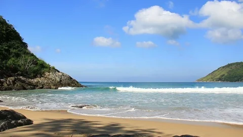 Beautiful tropical beach. Stock Footage 70878743