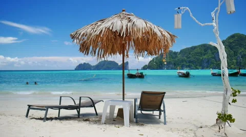 Beautiful tropical beach in the Phi Phi island, Krabi, Thailand. Stock Footage 51127079