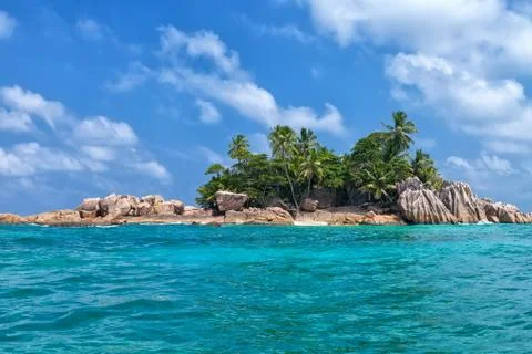 Beautiful tropical St. Pierre Island, Seychelles Stock Photos