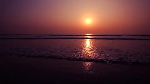 Beautiful tropical sunset Stock Footage 76621923