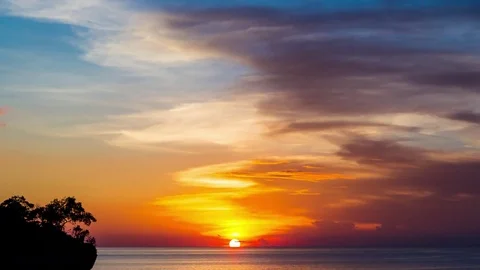Beautiful tropical sunset. Stock Footage 78138157