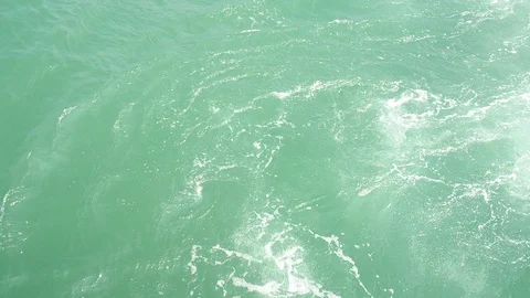 Beautiful turquoise green ocean surface. Stock Footage 87897155