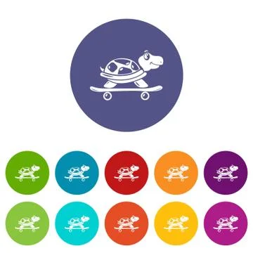 Beautiful turtle icon, simple style Stock Illustration