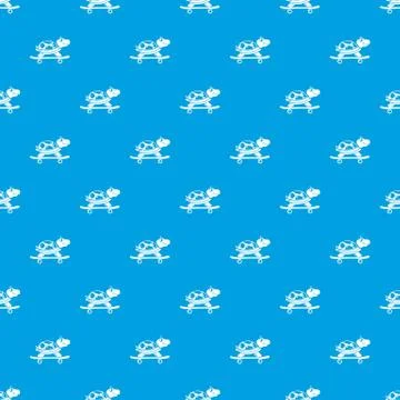 Beautiful turtle pattern seamless blue イラスト素材