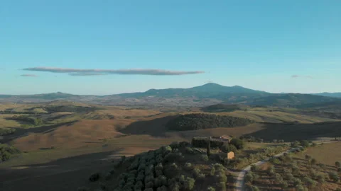Beautiful Tuscan fields Stock Footage 105560707