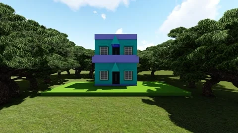 Beautiful Two storied Building on the Forest 스톡 동영상 341697183