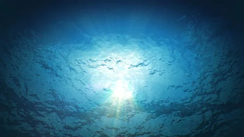 Underwater Sea Light Shining Through Water Stock Footage ~ Royalty Free ...