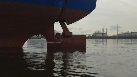 Beautiful unique 4K rudder close up. Stock Footage 130063383