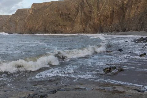 Beautiful unique cliffs in the sunshine Stock Photos