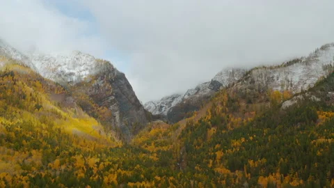 Beautiful valley between mountains Forest in mountains Eastern Sayan Stock Footage 165049722