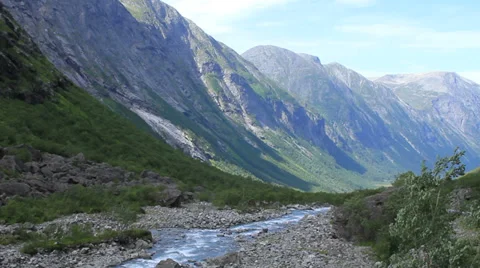 Beautiful valley in mountains Stock Footage 27531696