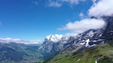 Beautiful Valley surrounded by mountains Stock Footage 247797613