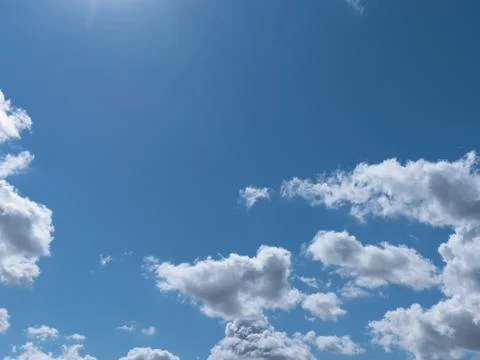 Beautiful various forms clouds in the high sky Foto stock