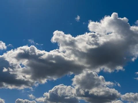 Beautiful various forms clouds in the high sky Stock Photos