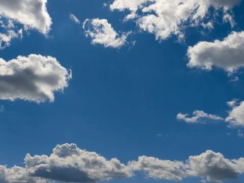 Beautiful various forms clouds in the high sky Foto stock