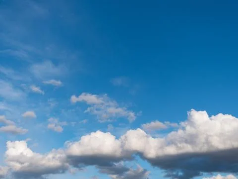 Beautiful various forms clouds in the high sky Stock Photos