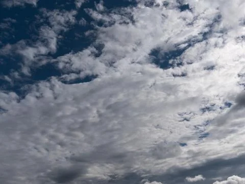 Beautiful various forms clouds in the high sky Foto stock