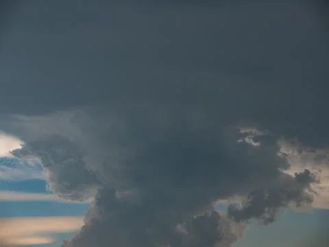 Beautiful various forms clouds in the high sky 스톡 사진