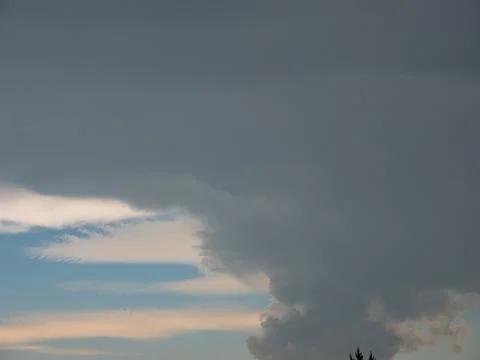 Beautiful various forms clouds in the high sky 스톡 사진