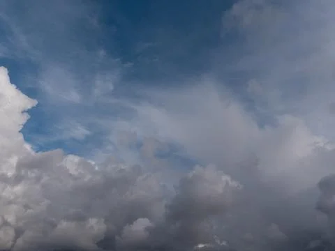 Beautiful various forms clouds in the high sky Stock-Fotos