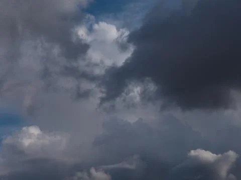 Beautiful various forms clouds in the high sky Stock Photos
