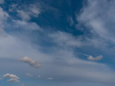 Beautiful various forms clouds in the high sky Stock Photos