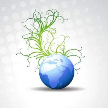 Beautiful vector blue earth Stock Illustration