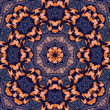 Beautiful vector circular background. Fractal image Stock Illustration
