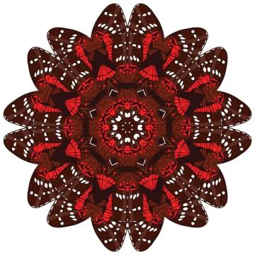 Beautiful vector circular background. Fractal image Stock Illustration