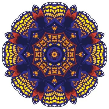 Beautiful vector circular background. Fractal image Stock Illustration