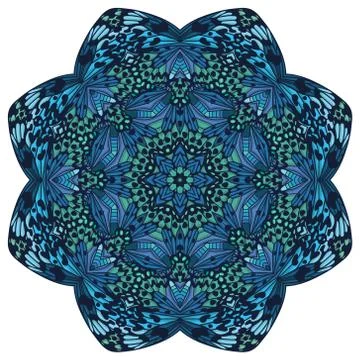 Beautiful vector circular background. Fractal image Stock Illustration