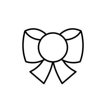 Beautiful vector decorative bow icon. EPS 10.....Isolated on white illustrati Stock Illustration