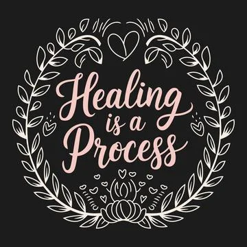 Beautiful Vector Design with a Positive Mental Health Awareness Quote Stock Illustration