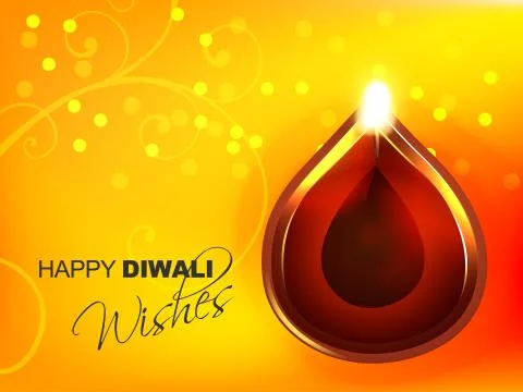 Beautiful vector diya Stock Illustration