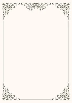 Beautiful vector filigree frame Stock Illustration