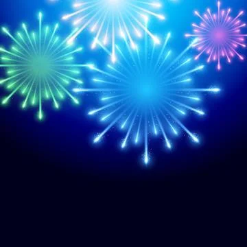 Beautiful vector fireworks Stock Illustration