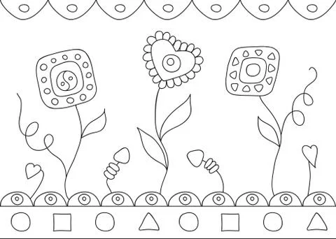 Beautiful vector flowers on white background 스톡 일러스트