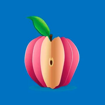 Beautiful vector illustration. Bright Apple Ilustración de archivo
