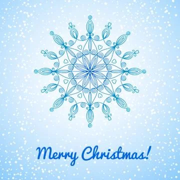 Beautiful vector large snowflake Stock Illustration