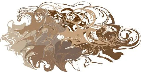 Beautiful vector mixed curved mocha mousse background. The new color of the.. Stockillustratie