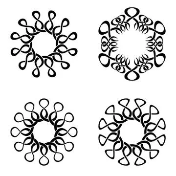 Beautiful vector round ornaments Stock Illustration