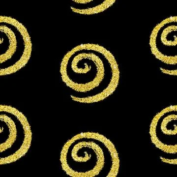 Beautiful vector seamless pattern with golden decor. Illustrazione stock