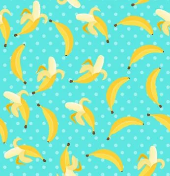 Beautiful vector seamless texture in bananas. For printing, for wallpaper, we Stock Illustration