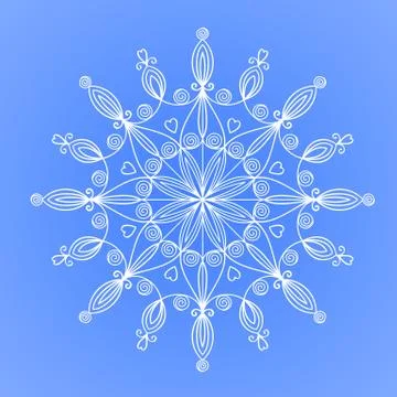 Beautiful vector snowflake Stock Illustration