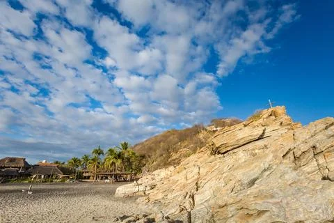 Beautiful Ventanilla beach in Mexico Foto stock
