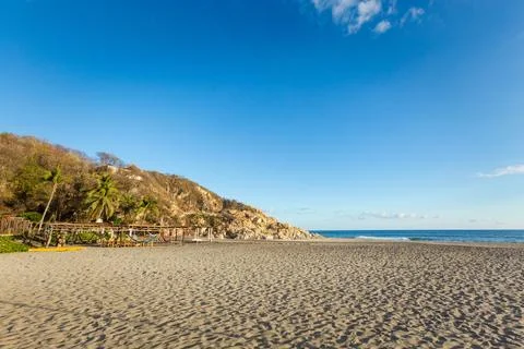Beautiful Ventanilla beach in Mexico Stock Photos