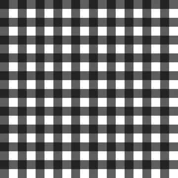 Beautiful Vichy check pattern in black and white watercolor tones. Stock Illustration