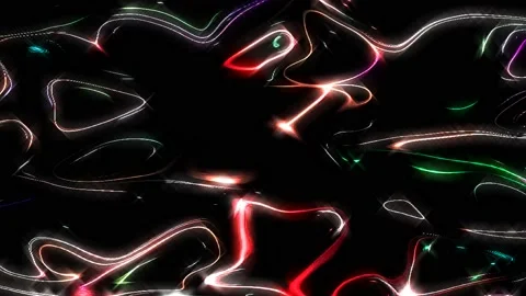 Beautiful video Abstract background 3D liquid lines horizontal in a multicolor Video stock 188310797